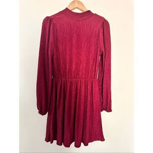 Floret Studios Tie Neck Ribbed Long Sleeve Dress Size Medium